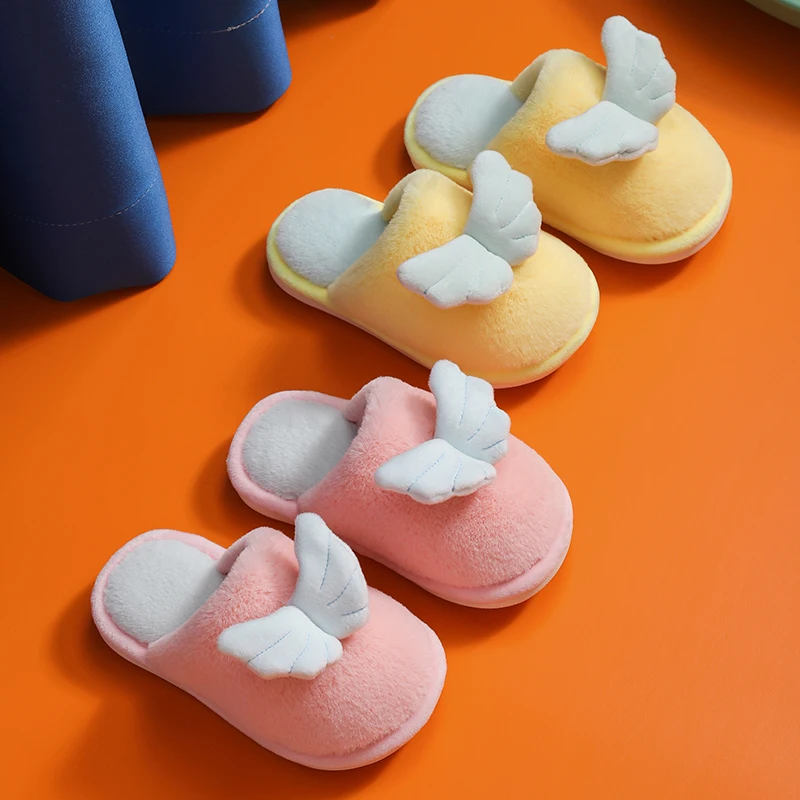 Indoor Slippers Warm Plush Home Slipper Anti Slip Autumn Winter Shoes House Floor flats Fur Slippers