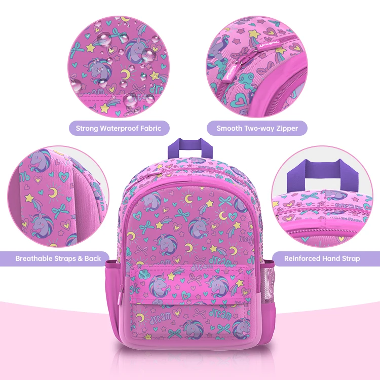 Розовый Kawaii Oem Детский рюкзак для девочек Школьный Kuromi Mochilas Escolares Para Ninas