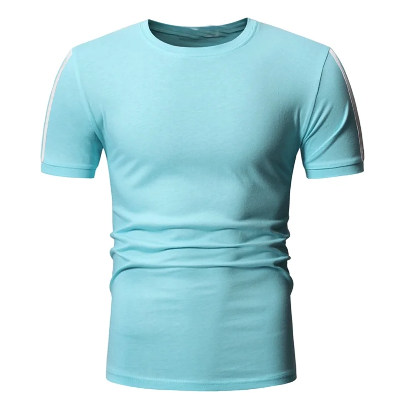 Мужская Удобная футболка из мягкого хлопка с V-образным вырезом