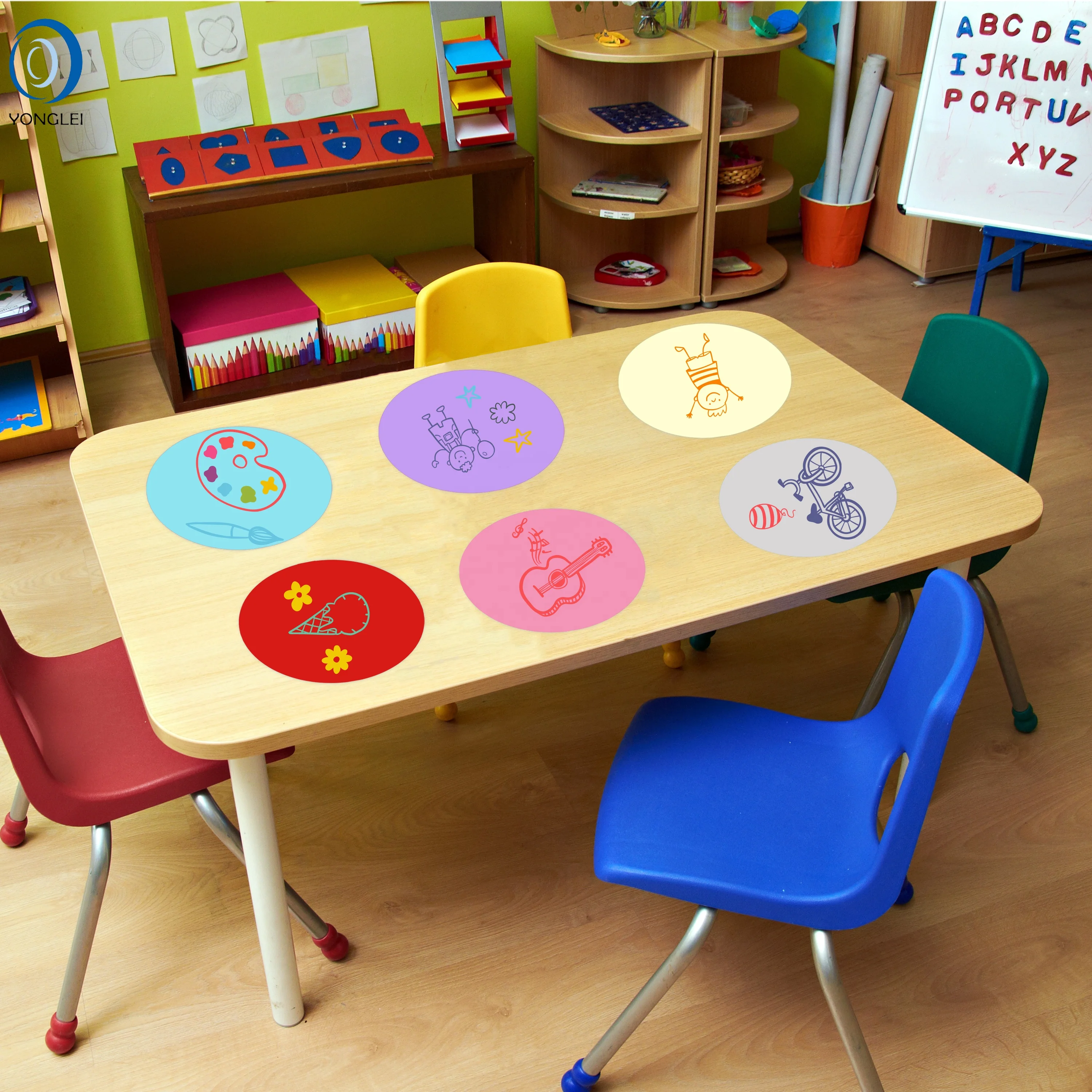 DS1.1-1B1 Removable dot sticker dry erase teaching supplies teaching aids for schools