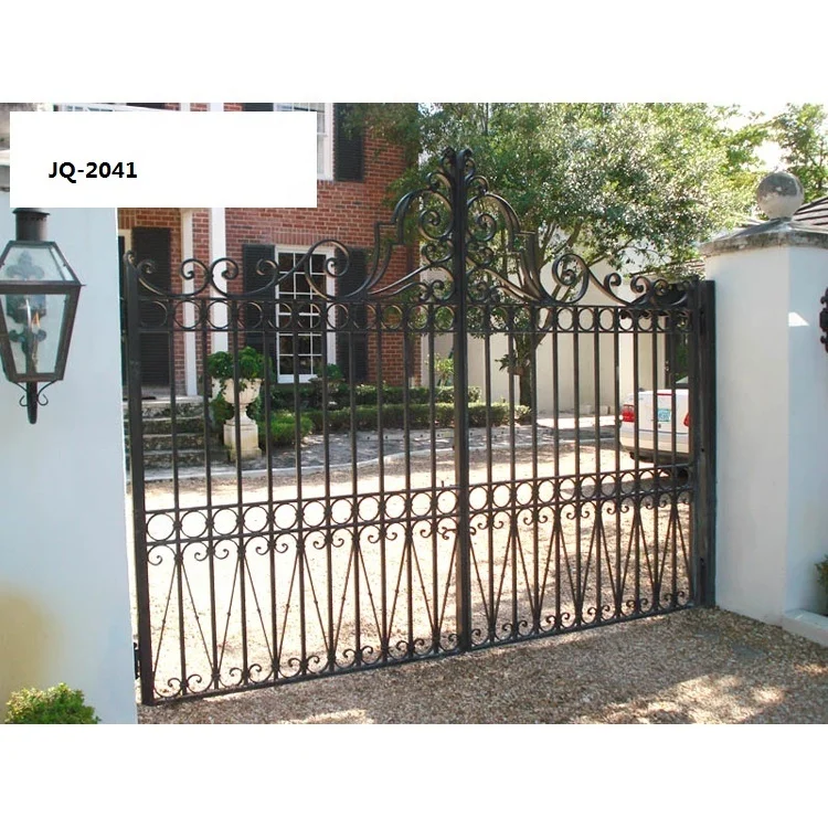 Chinese pedestrian cheaper used metal farm modern metal big main home iron gates for sale