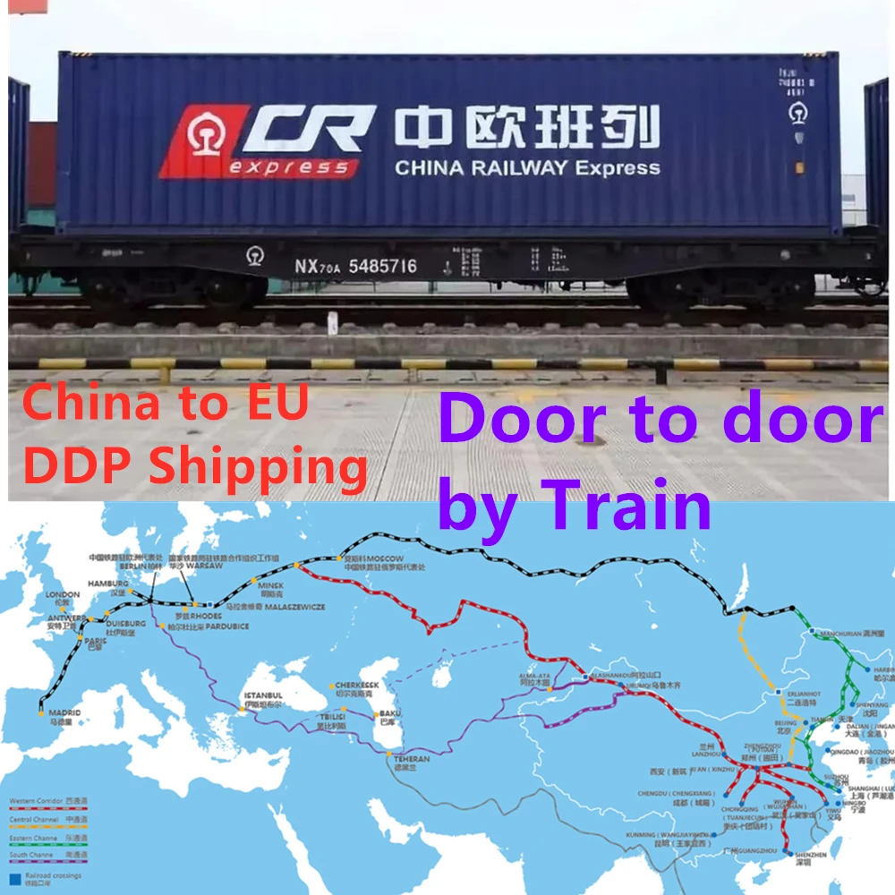 Railway Train/sea/air Freight 1688 shop DDP Shipping agent from china to Europe