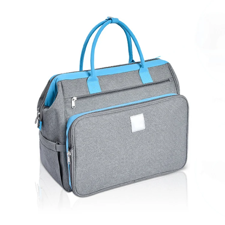 Custom durable new born waterproof carry tote mother backpack multifunctional baby folding diaper bag