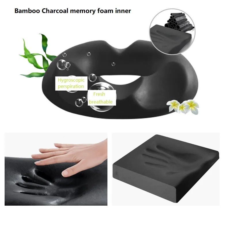 NLAN Large memory foam orthopedic donut seat pillow cushion for hemorrhoid and tailbon For Men And Women