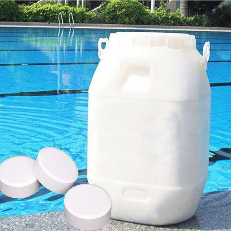 Swimming Pool Chlorine Chemicals bulk  Tcca Tablets  Trichloroisocyanuric acid Tcca 90% 200g chlorine tablets 3 inch