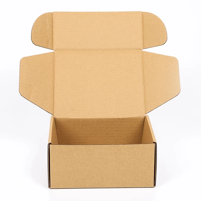 Cheap recycled brown kraft paper corrugated boxes custom ecommerce carton shipping box packaging for apparel garment