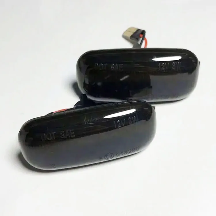 Wholesale Many brands  Amber Smoked Black LED Blinker Lamp Dynamic LED side Marker Lights for Audi A3 A4 A6 C6