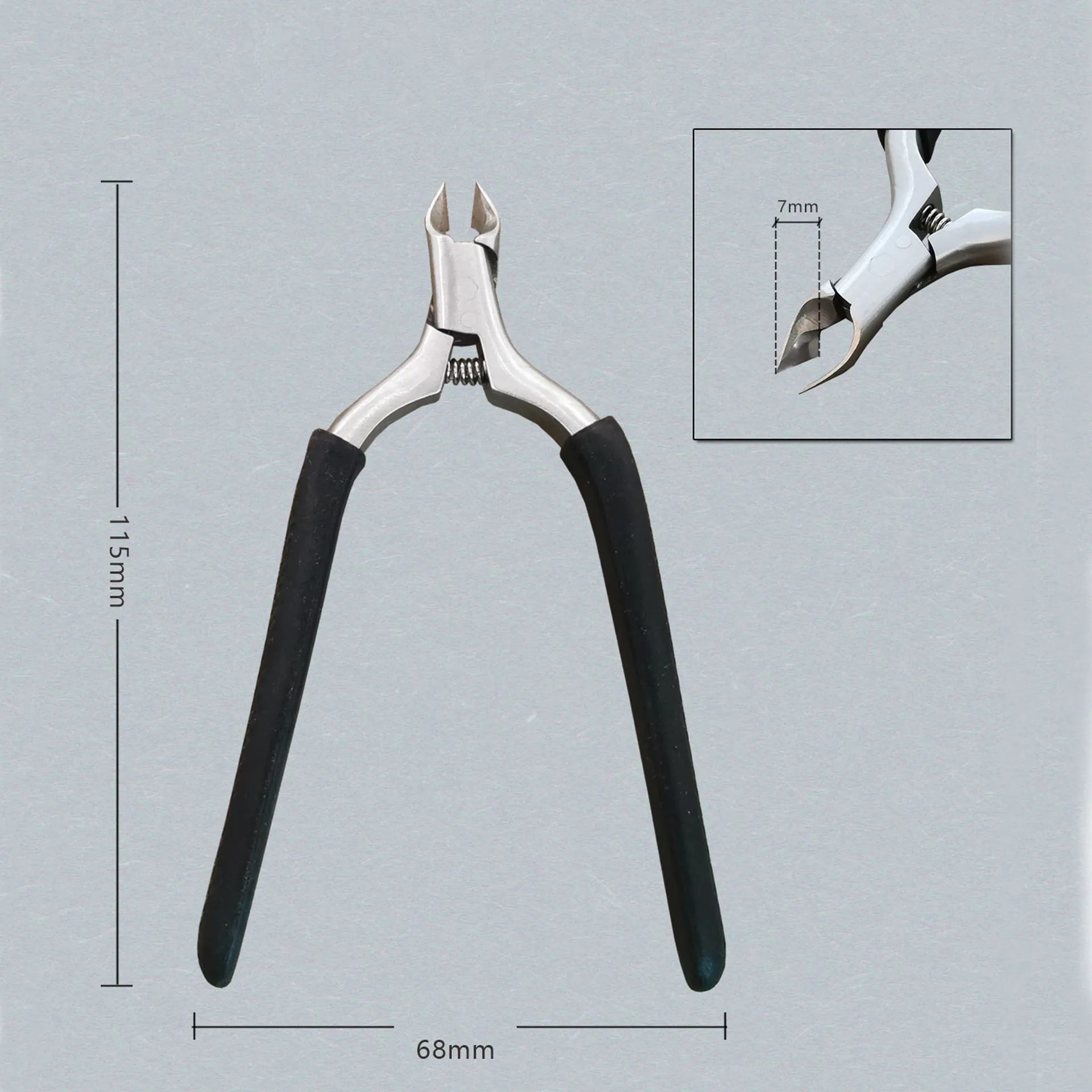 Professional Silicone Handle Stainless Steel Manicure Trimmer Nail Pedicure Cuticle Nippers