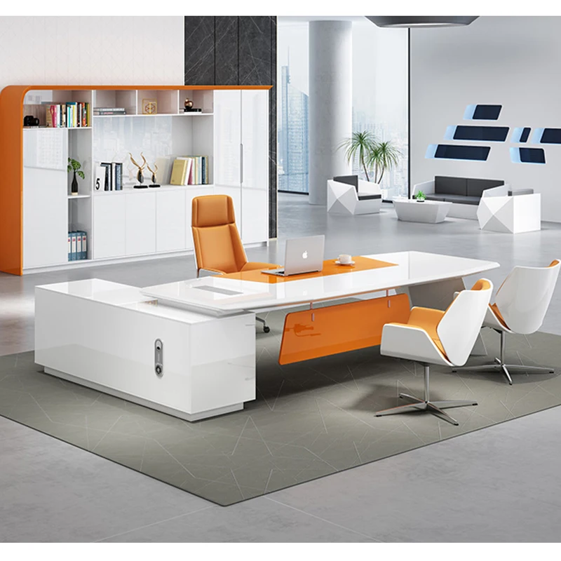 Modern L Shape Director Manger Ceo Boss Office Furniture Solutions Table Set Executive Office Desk