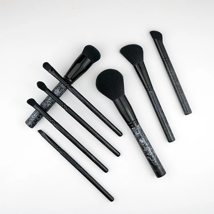 Natural crystal Quartz handle Vegetarian Hair Makeup Powder Blush Makeup tool Jade Makeup Brush set