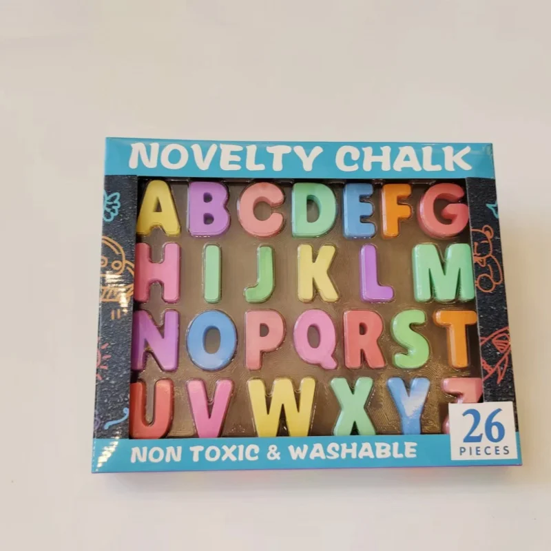 Skyward Educational Supplies Creative Dust free Letter Chalk Puzzle Non-Toxic Alphabet Chalk Sidewalk Chalk