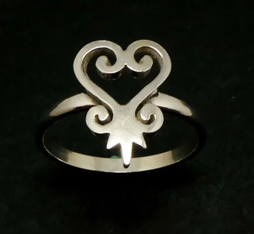 Custom African Symbol Ring Silver Sankofa African Symbol Adinkra Ring Adinkra Jewelry