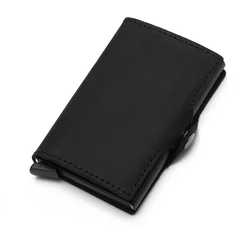 Новинка 2021, кошелек из натуральной кожи с защитой от кражи для мужчин и женщин, зажим для денег, держатель для кредитных карт, чехол для банковских карт, кошелек с логотипом на заказ