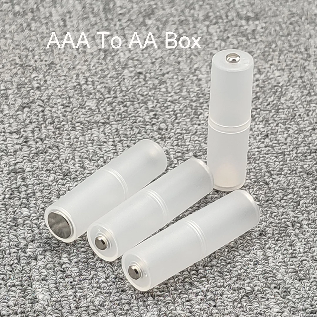 AAA To AA Size Battery Converter Adapter AA Battery Storage Holder AAA Battery Box Plastic Case Wholesale