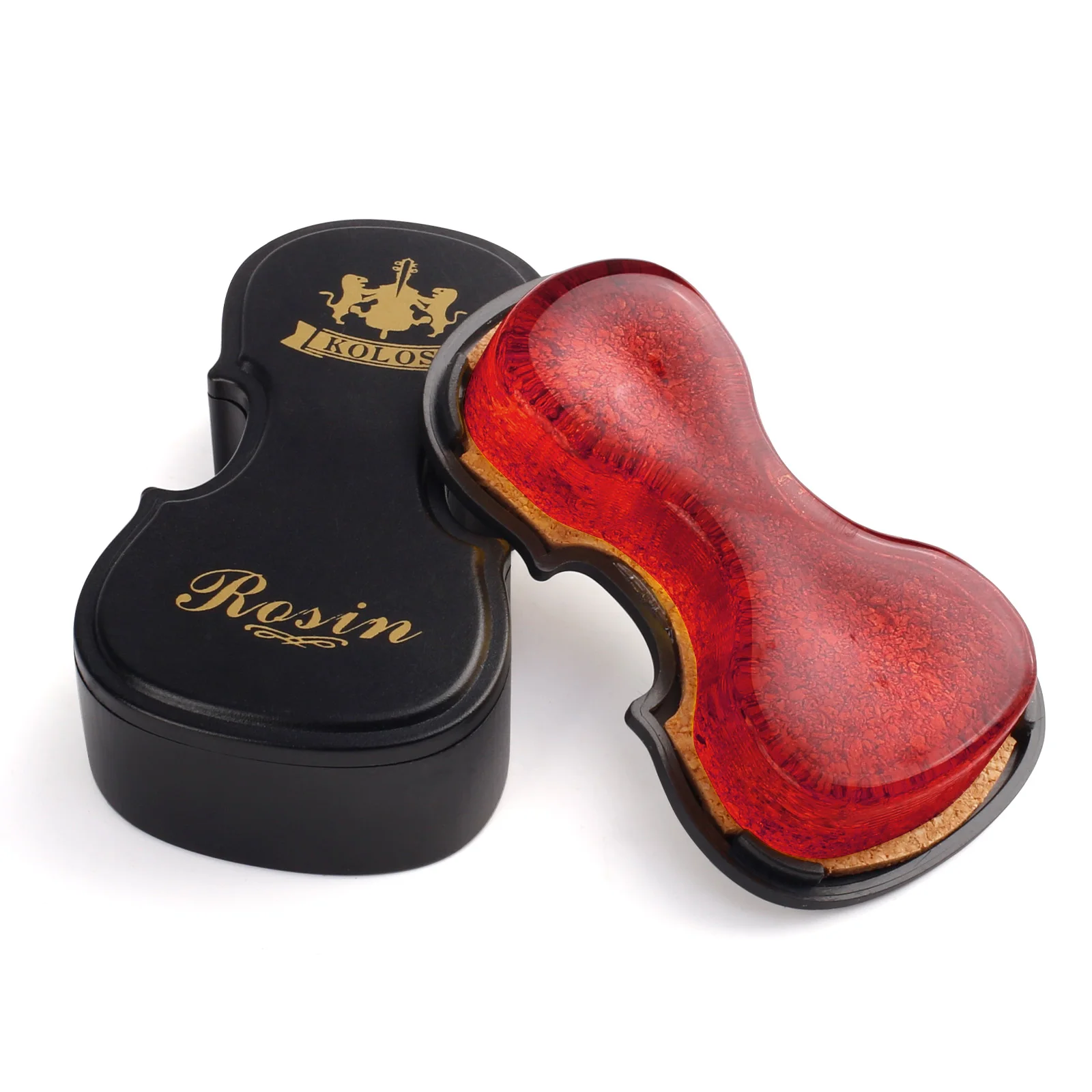 Violin Shape Wood Box Packaged Professional Violin Rosin the Original Low Dust Rosin String Instrument Accessories