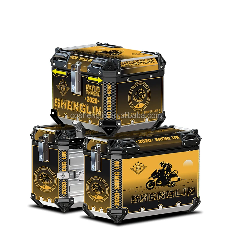 great quality SHENGLIN alloy motorcycle 45 liters rear X5 side canopy tail box manufacturer