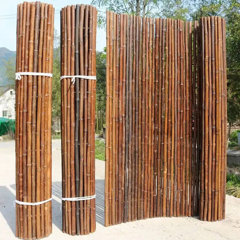 High quality privacy modern charcoal rolled outdoor bamboo fence