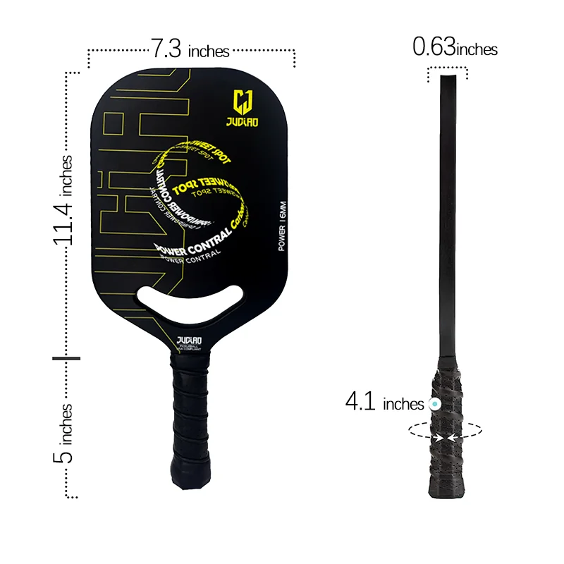 Customized Watermark USAPA Standard Unibody Carbon Fiber Edgeless Pickleball Paddle Thermoformed