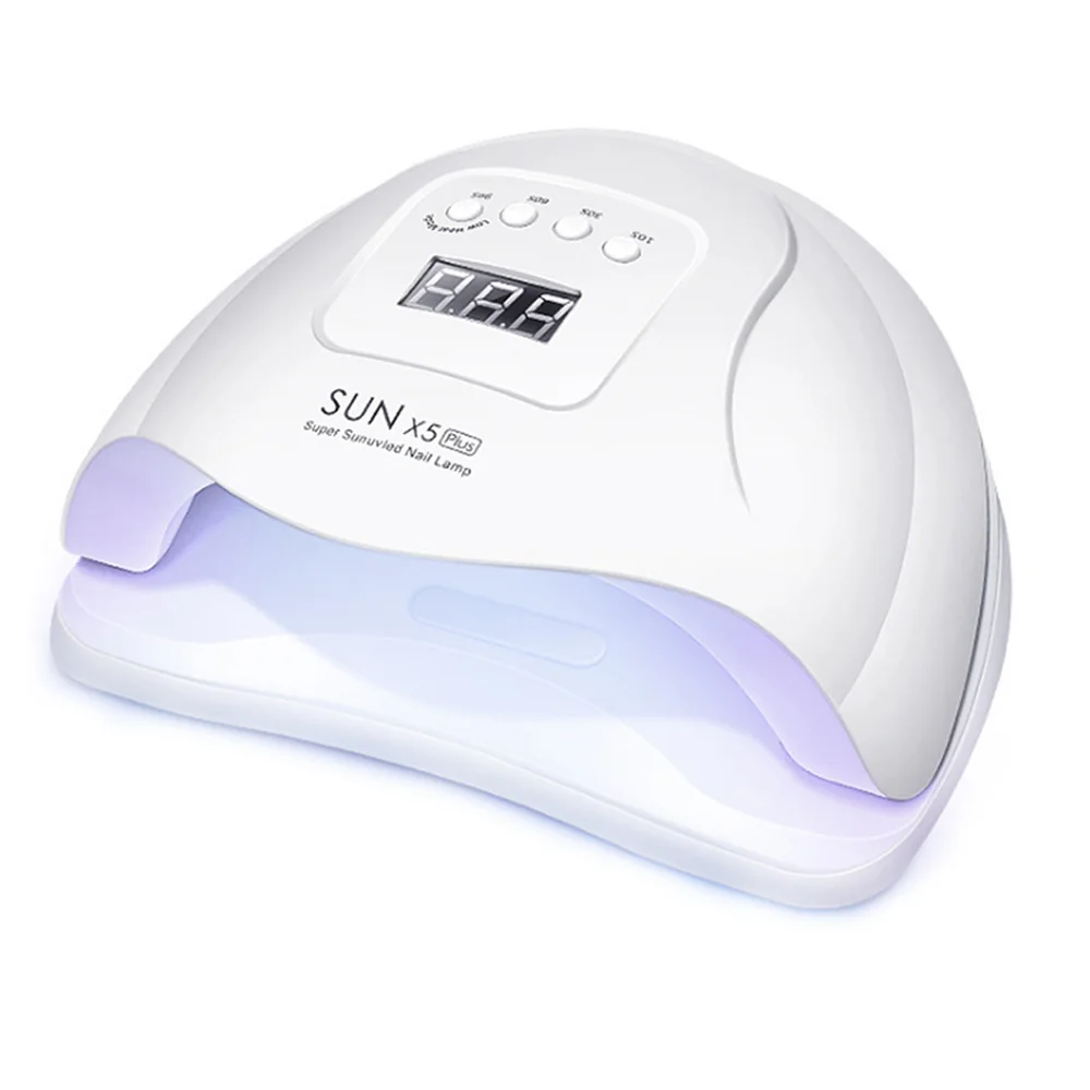 120W UV Gel Nail Lamp SUN X5 Plus LED Nail Light Fast Dryer for Gel Polish Curing with 4 Timers Setting Smart Sensor