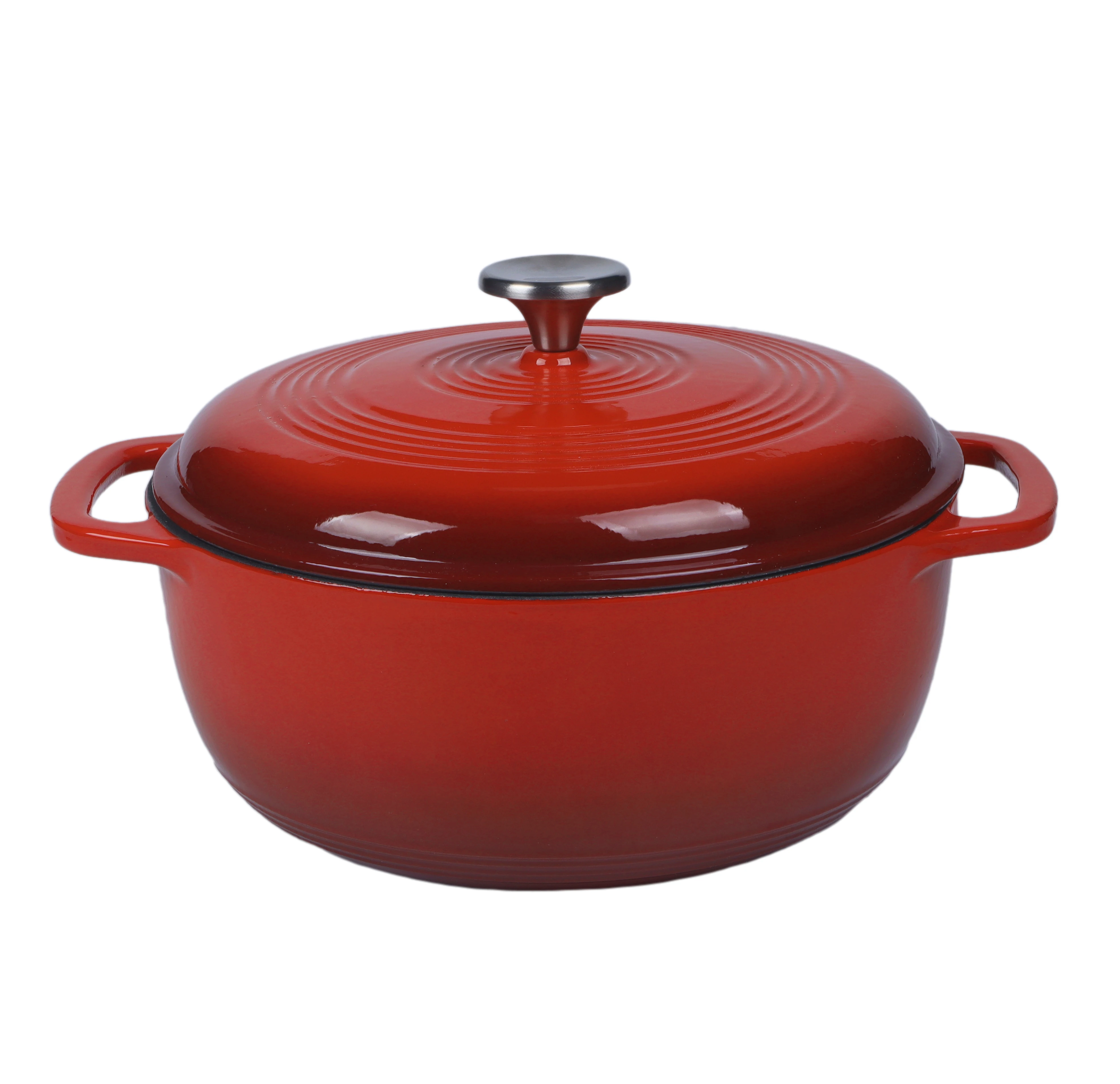 Горячая Распродажа, кухонная кастрюля 3,0/5,8 QT, чугунная эмалированная кастрюля красного цвета для выпечки хлеба, Голландская духовка
