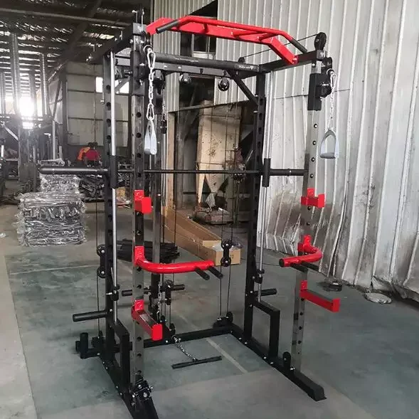 Sport Indoor Home Gym Commercial Cross Cable Multi-Function Smith Machine Power Rack Fitness Items