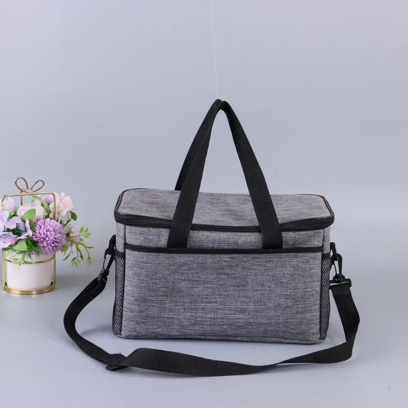 Oxford Vacuum Insulated Large Capacity Bento Bag Lunch Box Bag Student Cold  Lunch Bag With  Handle