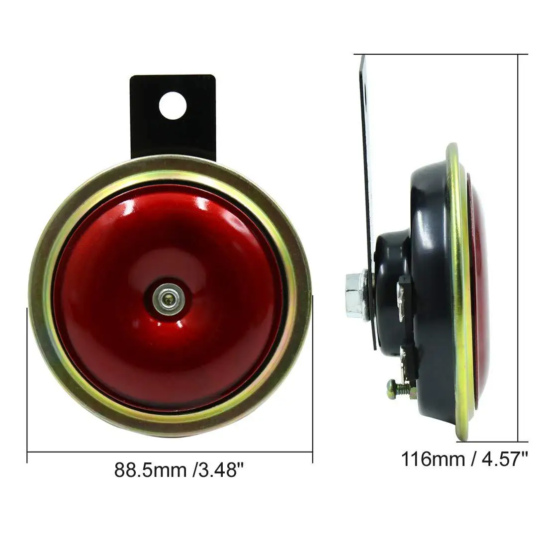 12V 24V для автомобилей и мотоциклов изменение рог высокие низкие басы бассейна в форме Электрический гудок автомобиля из водонепроницаемого материала громкий звуковой