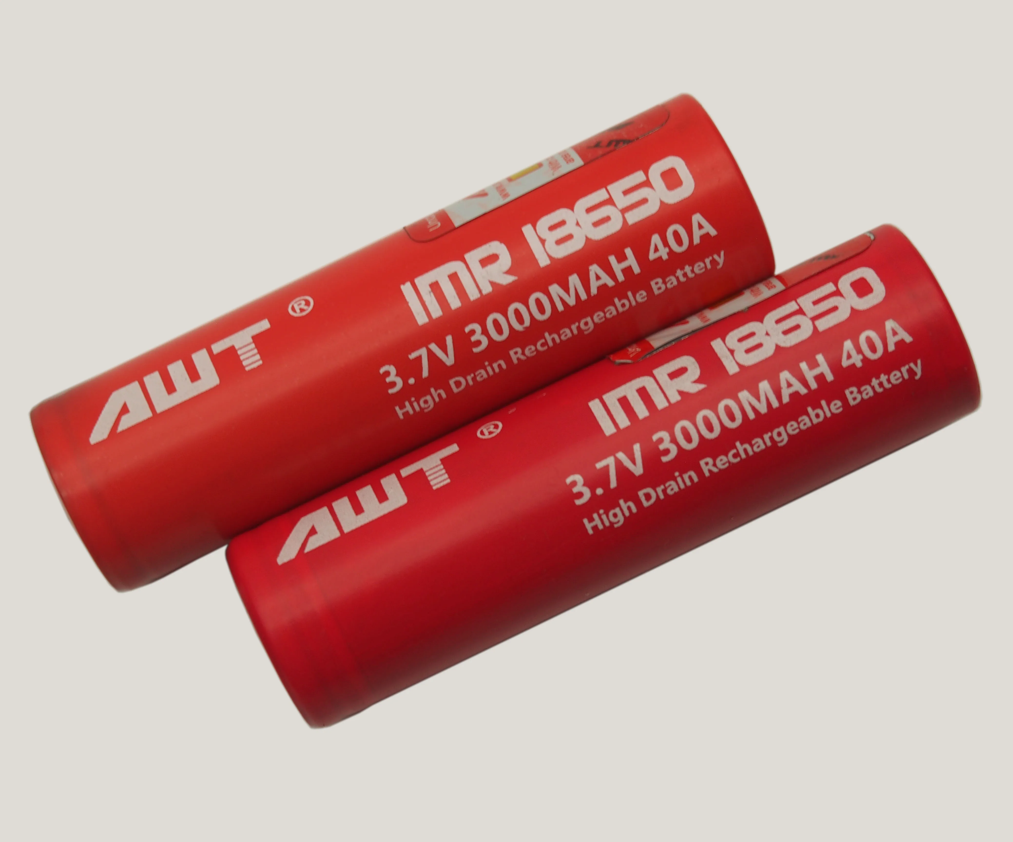 AWT li-ion battery 3.7v cell 18650-3000mah 40A red battery 18650 disposable vapes 1600 puffs disposable vape pen