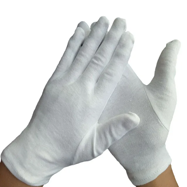 
White Large Cloth Dry Hands Cleaning Coins Jewelry Costume Moisturizing Cotton Gloves for Men and Women  (1600248314752)