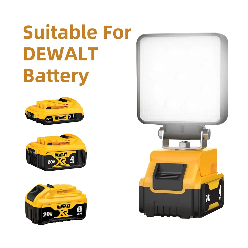LED Work Light for Dewalt 20v Battery, 30W 3000LM Flood Lights for Emergencies, Camping, Outdoor