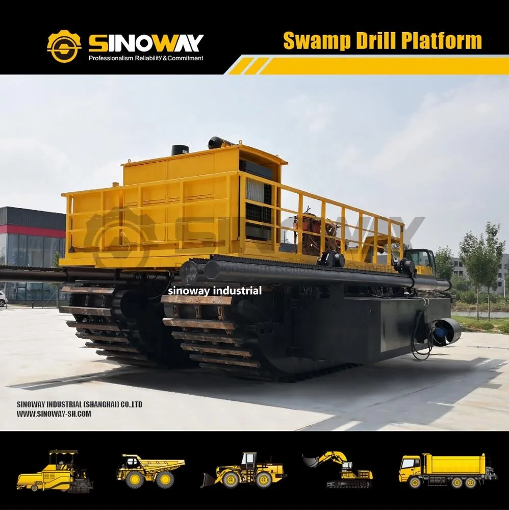 Amphibious drill buggy Swamp Marsh buggy for soft terrain