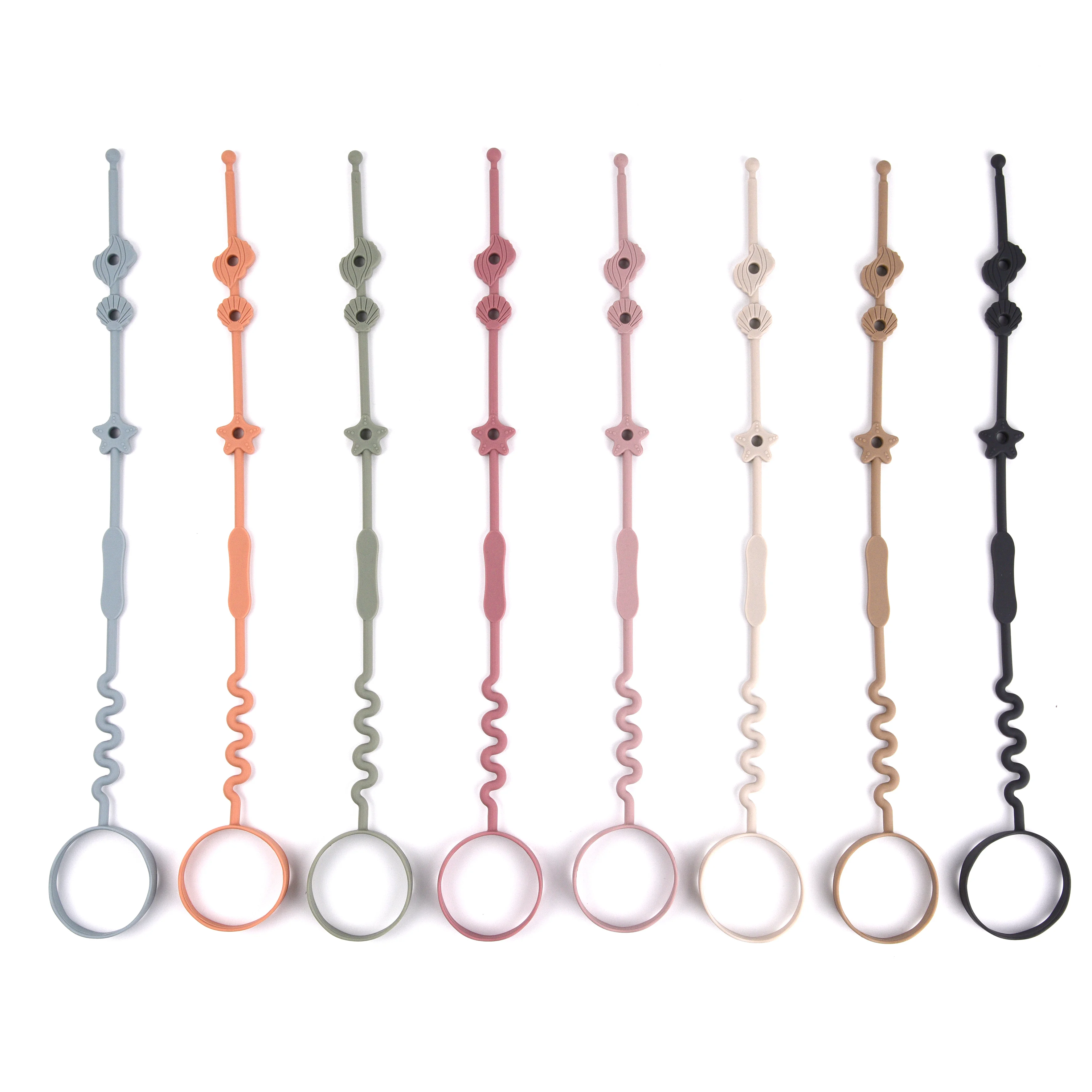 Multi-Function Pacifier Chain Baby Dummy Chains Silicone Nipple Teether Chain for Babies