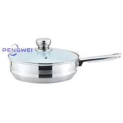 Professional manufacturer induction cooking cookware fry pan set stainless steel fry pan non-stick frypan
