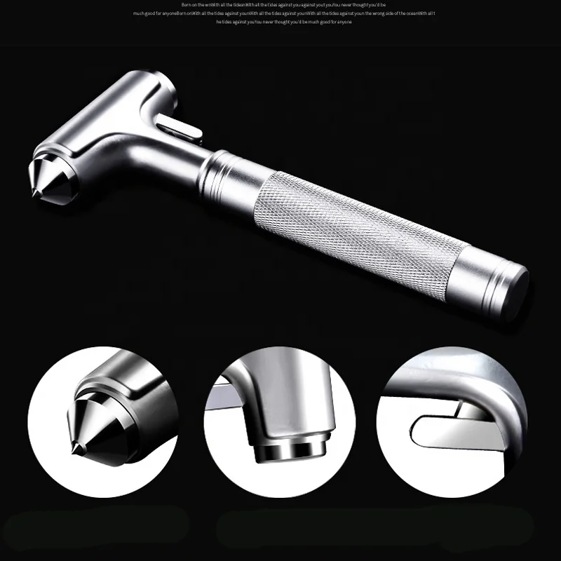  Car Glass Breaker with Seat Belt Cutter - Automotive Safety Hammer Emergency Escape Tool