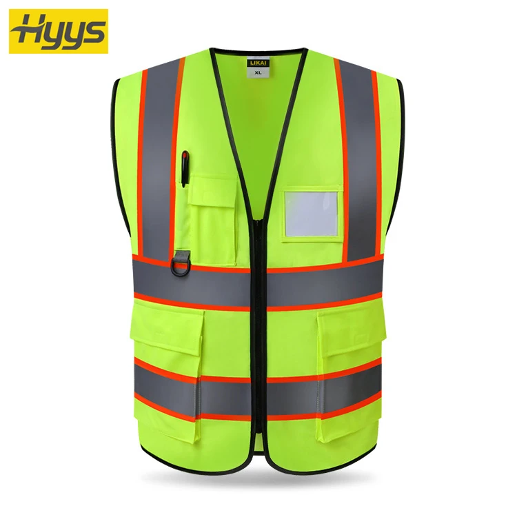 Reflective vest construction engineering safety protective clothing jacket green security fluorescent vest