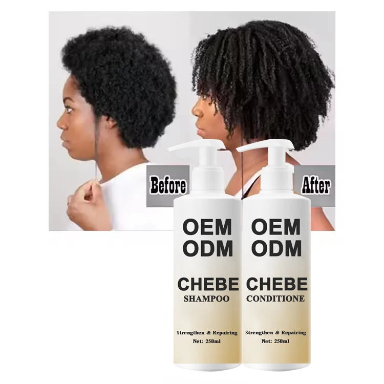 OEM Customs Logo Repair Damaged Hair Anti-Loss Anti-Dandruff 250ML Chebe Shampoo And Chebe Conditioner