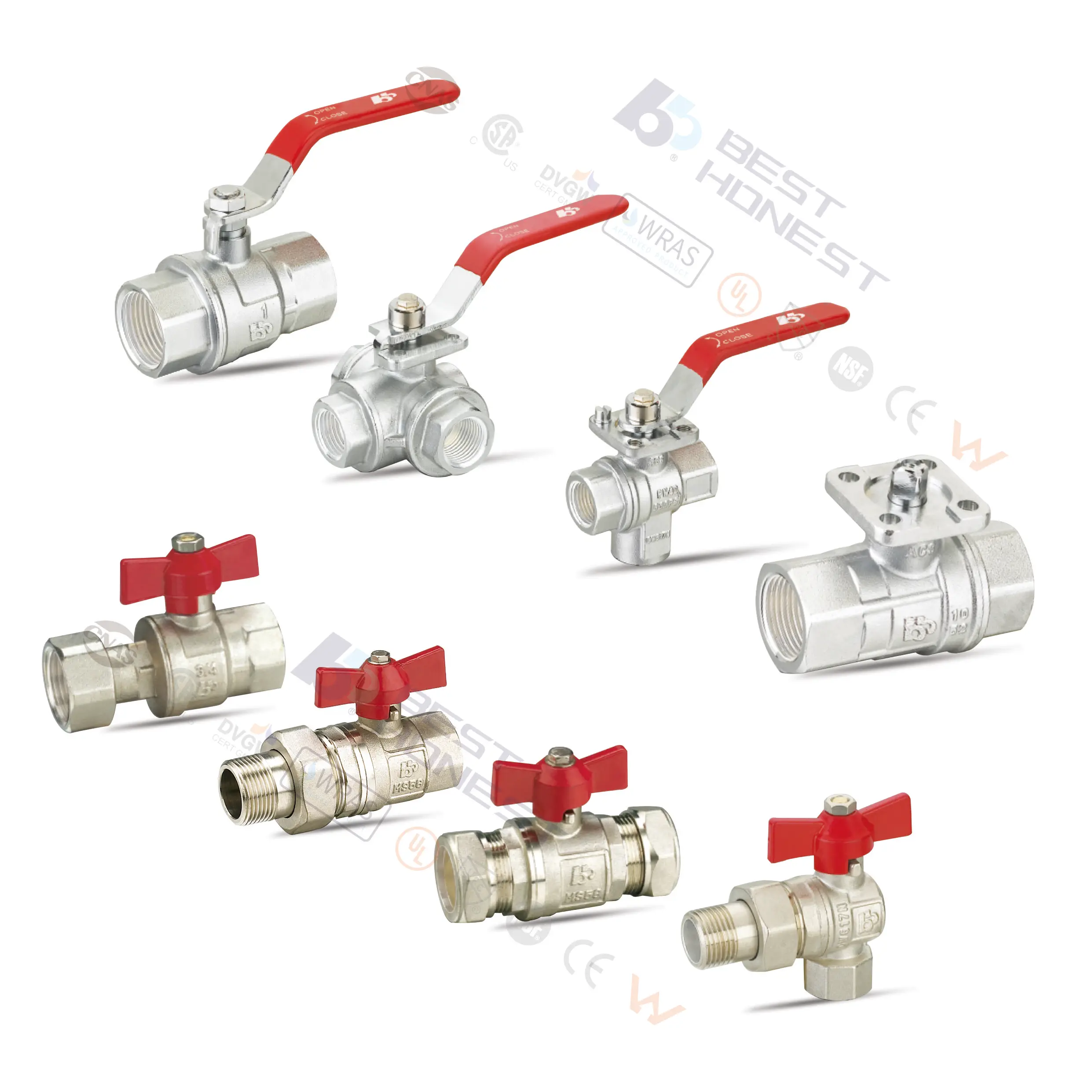 BH High quality Valved ball forged CW617N G Thread Female Full Bore Brass Ball valve handle