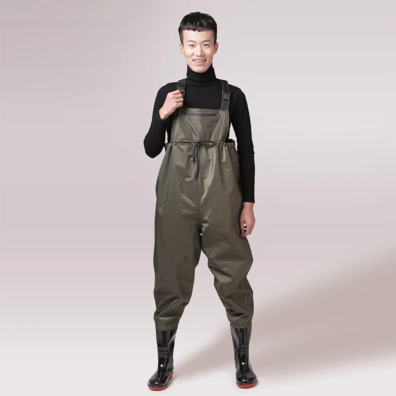Рыболовные сапоги для мужчин и женщин, водонепроницаемые сапоги на бедра, охотничий грудь, сапоги с ремнем для штыря, легкие, дышащие