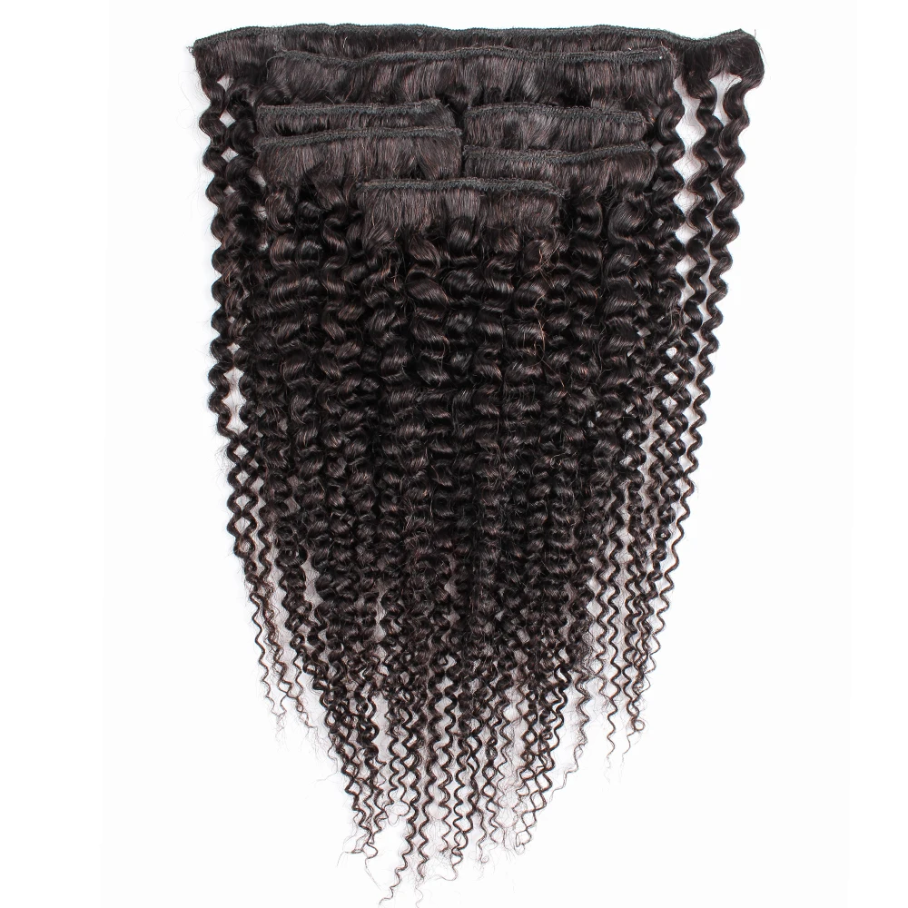 Long Lasting Virgin Brazilian Clip In Hair Extension 100% Remy Human Clip extension