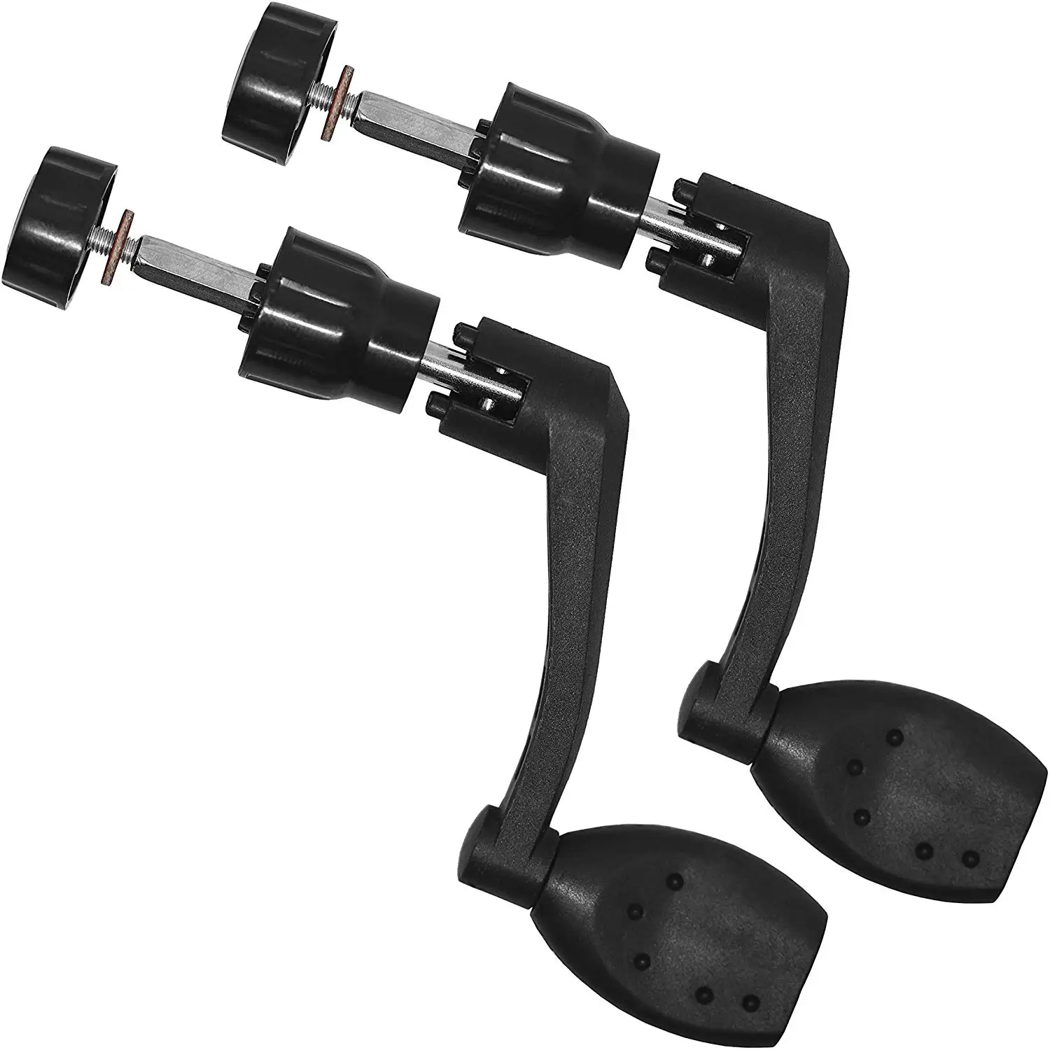 SAMSFX Black Plastic Rotary Knob Power Handle for Fishing Reel Replacement Handle Nonslip Grip 2PCS in Pack