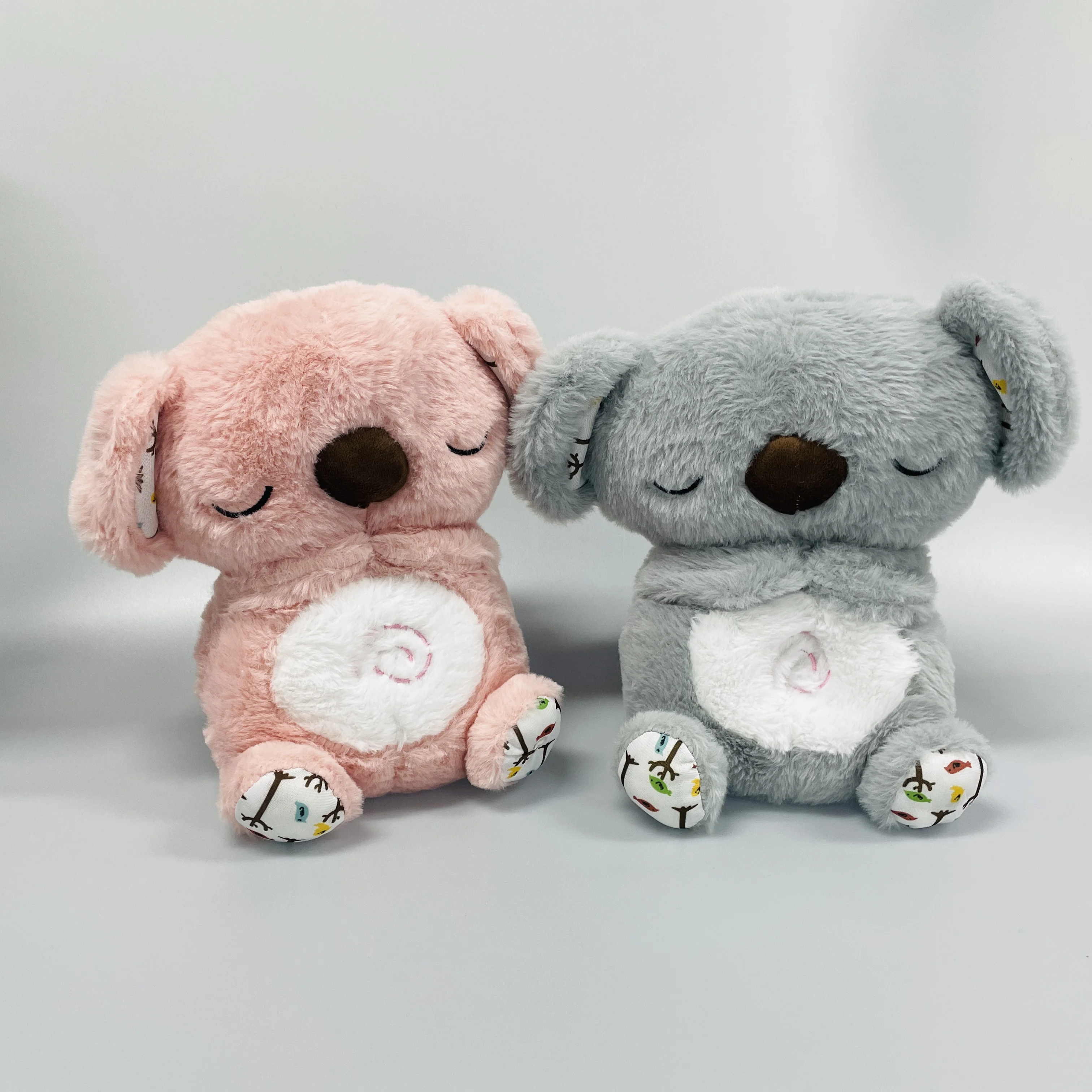 Soothen Snuggle Otter Toy Little Lamb Breathing Baby Sleep Music Appease Softed Plush breath bear For Newborn