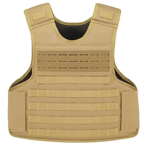 Heavy-duty Custom Security Fashion Khaki Tactical Vest For Outdoor activity