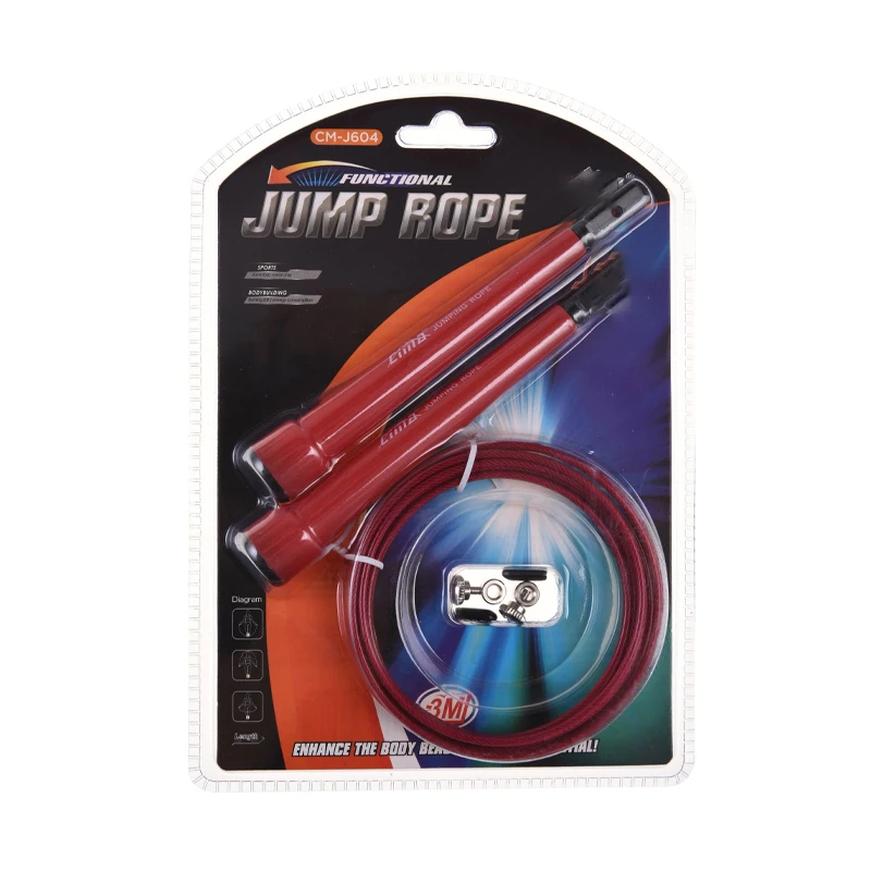 Professional Fitness Plastic Handle Bearing Steel Wire Skipping Rope Sports Training Adjustable Speed Gym