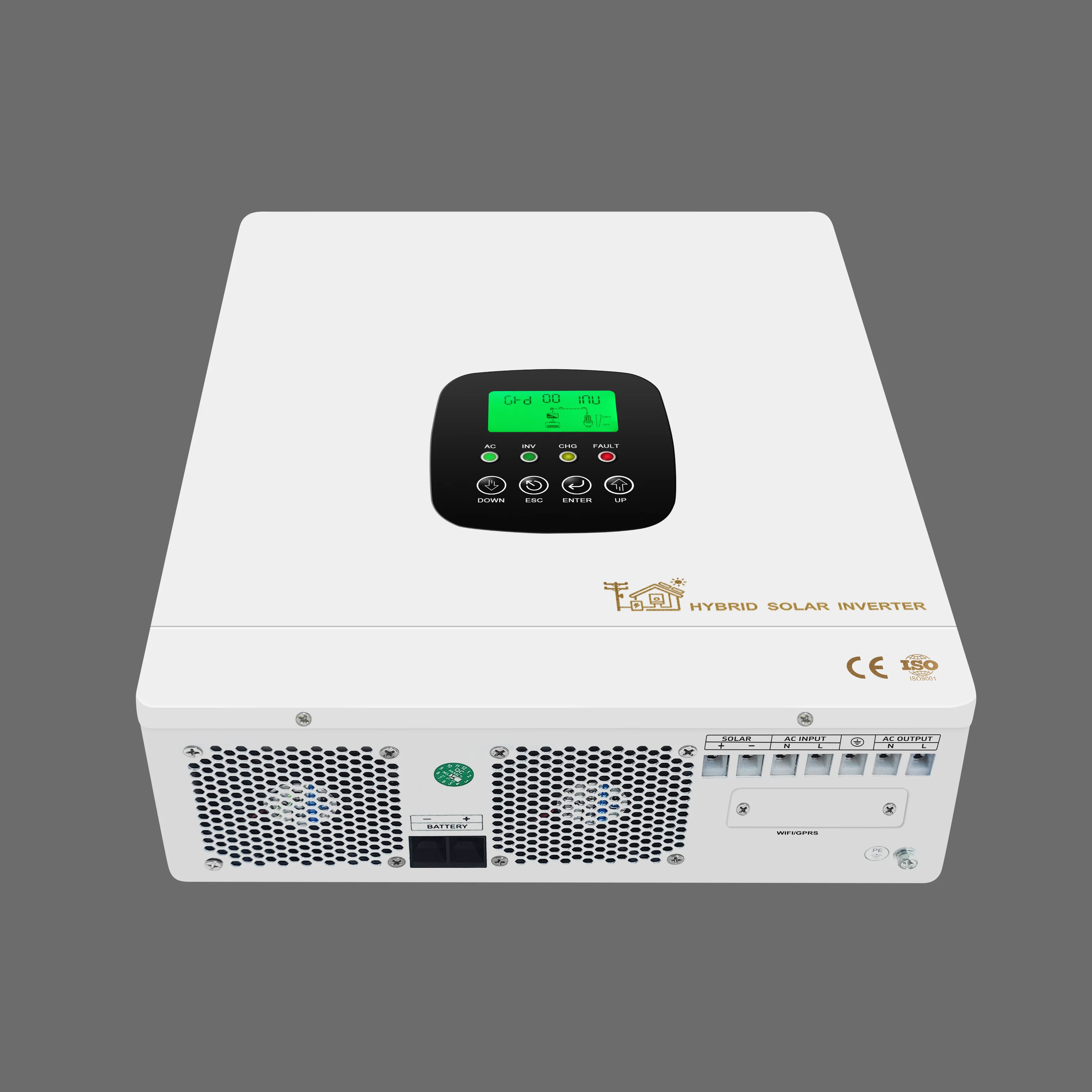6.3kw Hybrid Inverter Pure Sine Wave Solar AC230V 48vdc Off-Grid and On-Grid with Wifi/RS485 Single Output 60Hz Frequency solar inverter board