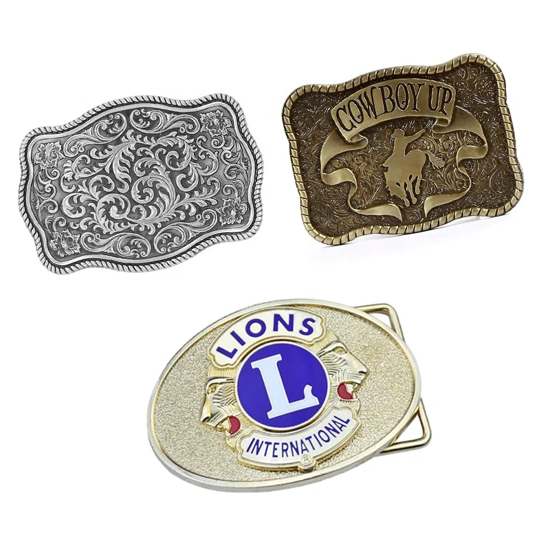 Best quality wedding bulk blank letter initials custom design western Belt buckle