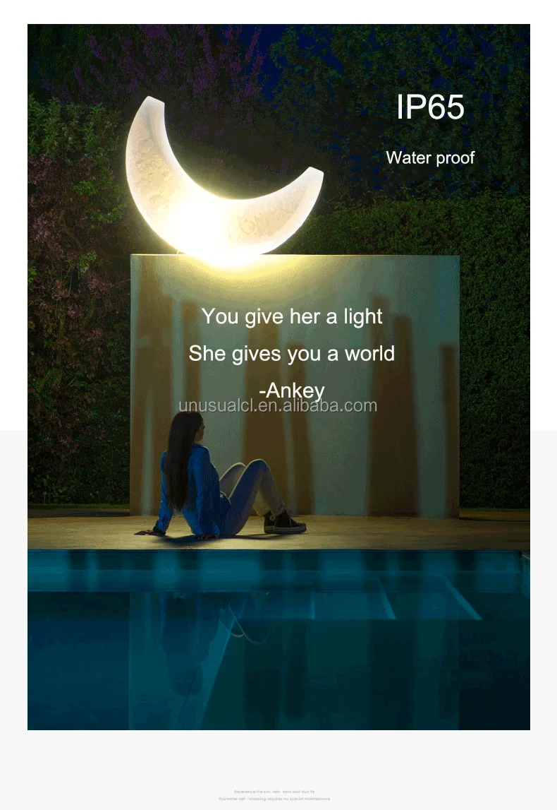 Design Waterproof 3d Moon and Stars Ramadan Led Motif Decorations Lights High Quality New Christmas Yellow Halloween Wedding Day