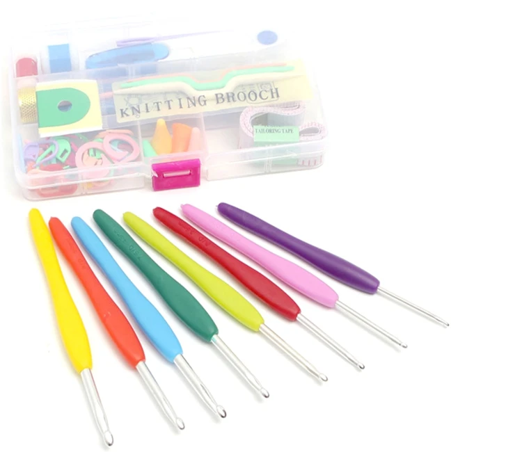 Hot Sales Mixed Metal Hook Crochet Template Knitting Tool Band Kids DIY Crafts