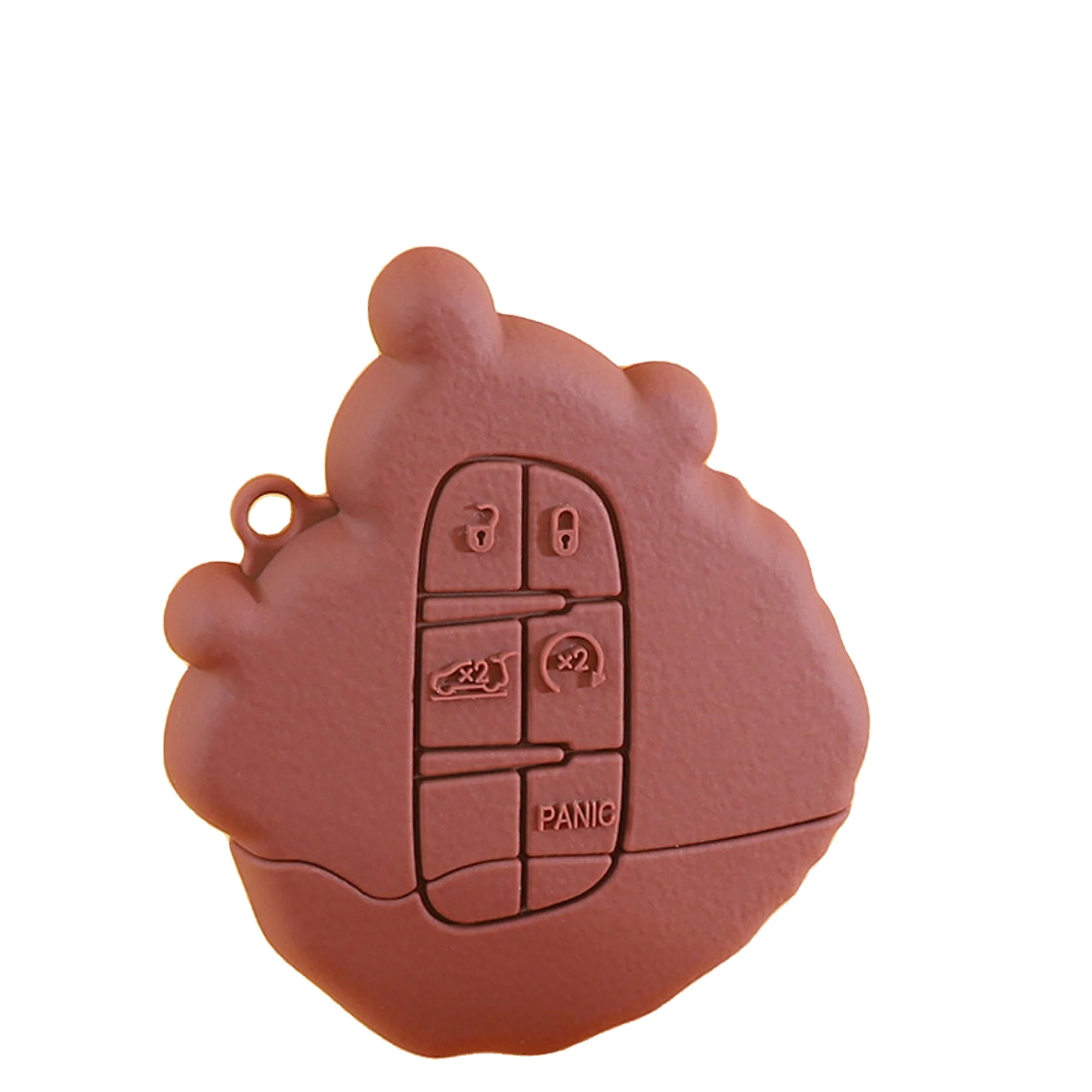 Free Sample  for Nissan for Honda for Toyota for Jeep for Hyundai for Mazda  Cute Cookie Bear Key Fob Cover