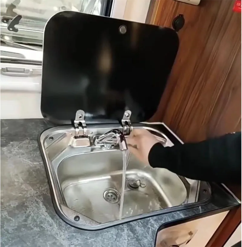 Camper Pull-Out Valve of Caravan Travel Trailer with Ball Valve Sensor-Activated Faucet for Travel Trailer Camper RV Water Valve