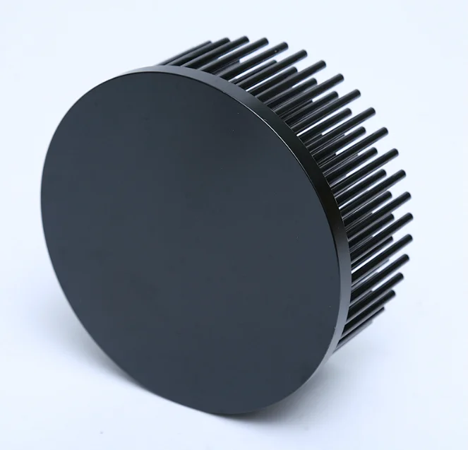 Hongyi custom 3w 5W 50 100 watt cnc round grow headlight led heat sink square aluminum cold forging pin fin floodlight heatsink